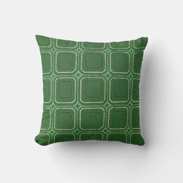 Coussin de style Carré Green Retro (Recto)