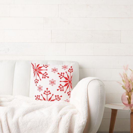 Coussin de style Flocon de neige de Noël. (Canapé)