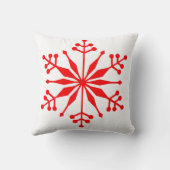 Coussin de style Flocon de neige de Noël. (Verso)