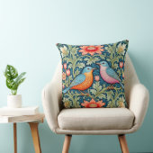 Coussin de style William Morris fleurs/ oiseaux. (Chaise)