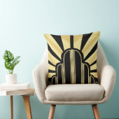 Coussin De Sunburst Art Déco Iconique. (Chaise)