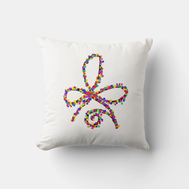 Coussin de symbole de force celtique heureux color (Recto)