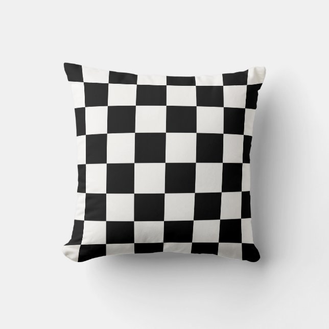 Coussin de tableau de bord noir et blanc (Recto)