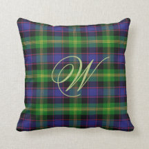 Coussin de tartan de monogramme de Watson