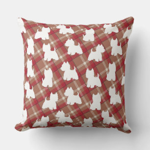 Coussin de tartan westie