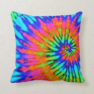 Coussin de teinture à tourbe rose et orange