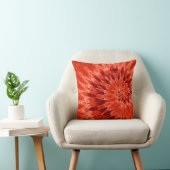Coussin de teinture de tourbillon orange brûlé (Chaise)