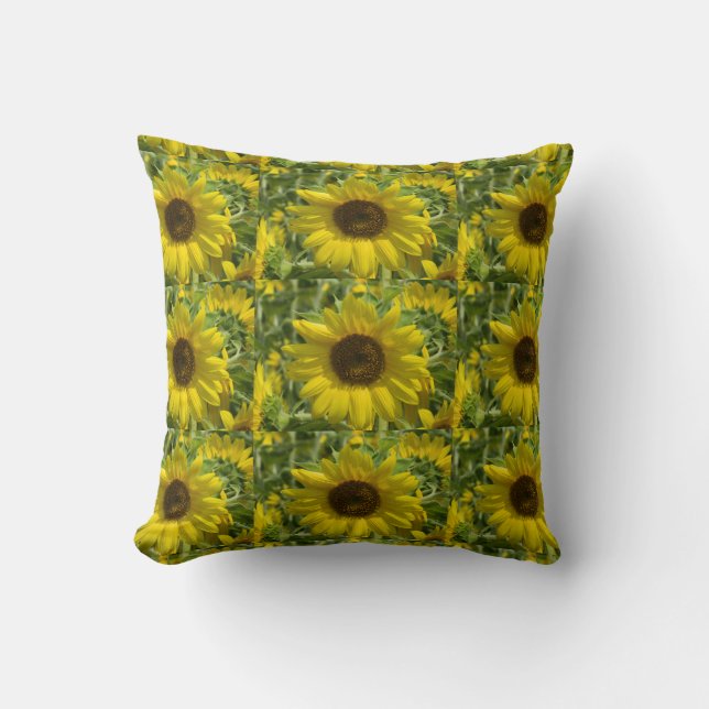 Coussin de terrain des tournesols d'or (Recto)