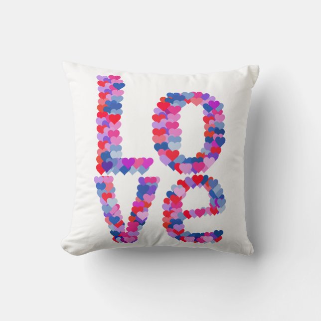 COUSSIN de texte de coeur d'amour (Recto)
