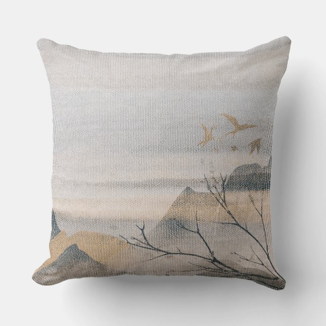 Coussin de texture du tissu paysager (Recto)