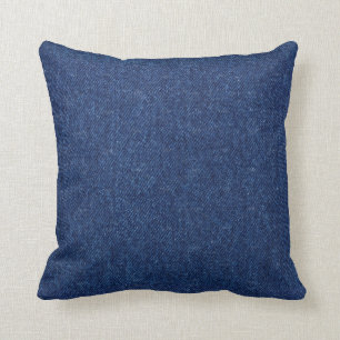 Coussin de texture Jeans bleu 