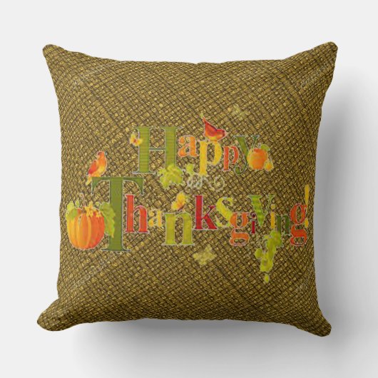 Coussin de Thanksgiving Joyeux (Recto)
