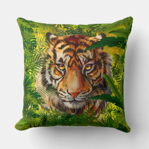 Coussin de tigre de la jungle réaliste - tigre