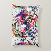 Coussin de tigre | Dessin coloré | Art Abstrait (Dos(Vertical))