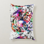 Coussin de tigre | Dessin coloré | Art Abstrait (Devant(Vertical))