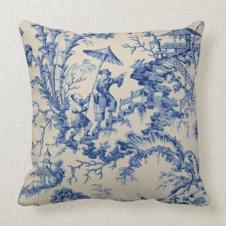 Coussin de Toile de concepteur d'indigo