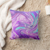 coussin de tourbillons bleu rose et violet (Couverture)