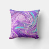 coussin de tourbillons bleu rose et violet (Verso)
