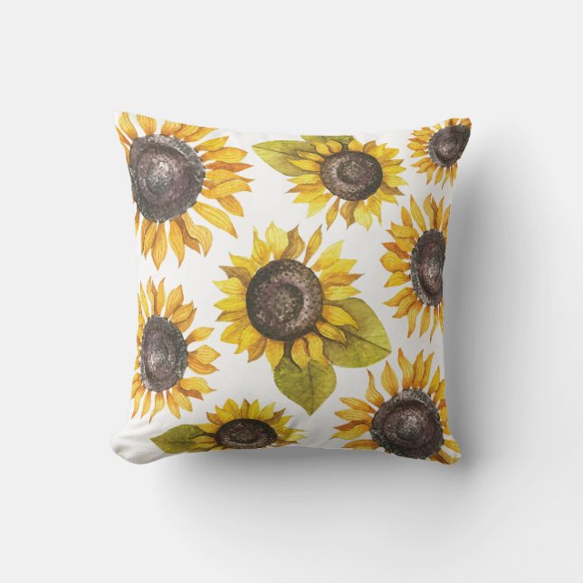 Coussin de tournesol aquarelle (Recto)
