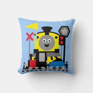 Coussin de train souriant