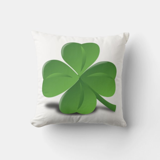 Coussin de trèfle de shamrock du jour de St (Recto)