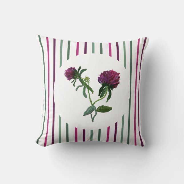 Coussin de trèfle violet peint (Recto)