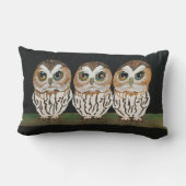 Coussin de trois chouettes en colère (Verso)