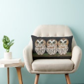 Coussin de trois chouettes en colère (Chaise)