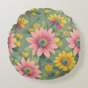 Coussin de trow d'été, joli design floral
