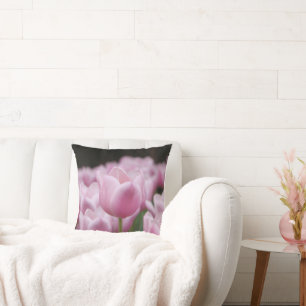 Coussin de tulipe rose