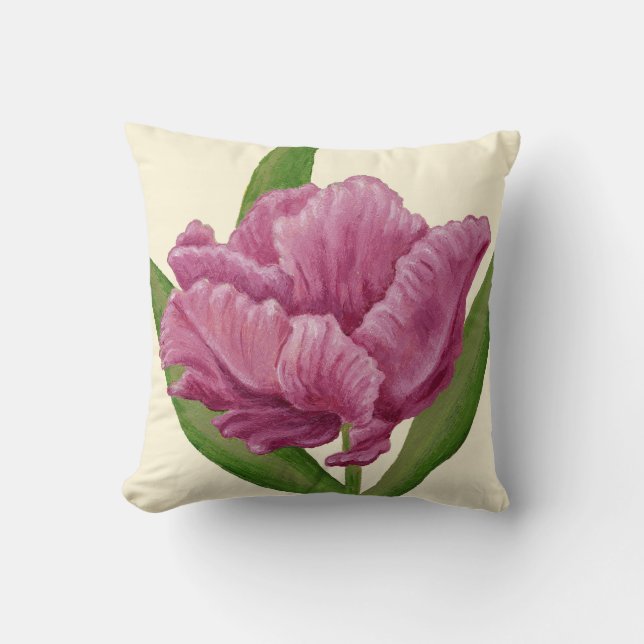 coussin de Tulipe rose (Recto)
