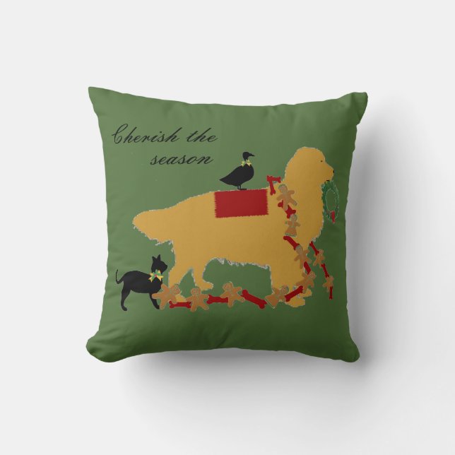 Coussin de vacances de golden retriever (Recto)