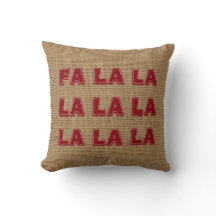 Coussin de vacances de Noël de toile de jute