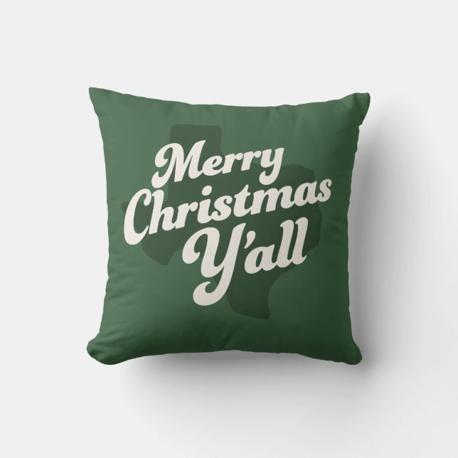 Coussin de vacances *Joyeux Noël Y'all* (Recto)