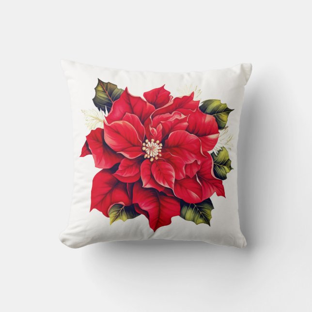 Coussin de vacances-Poinsettia (Recto)