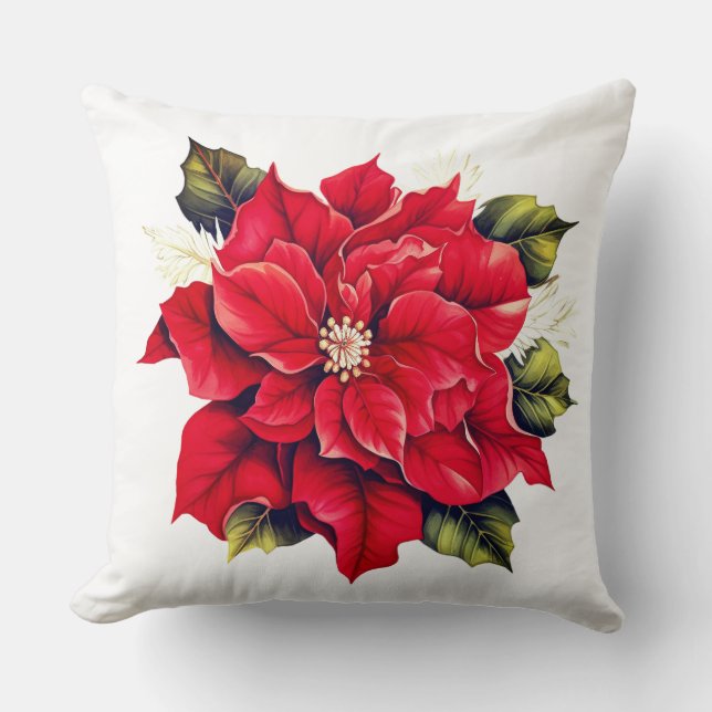 Coussin de vacances-Poinsettia (Recto)