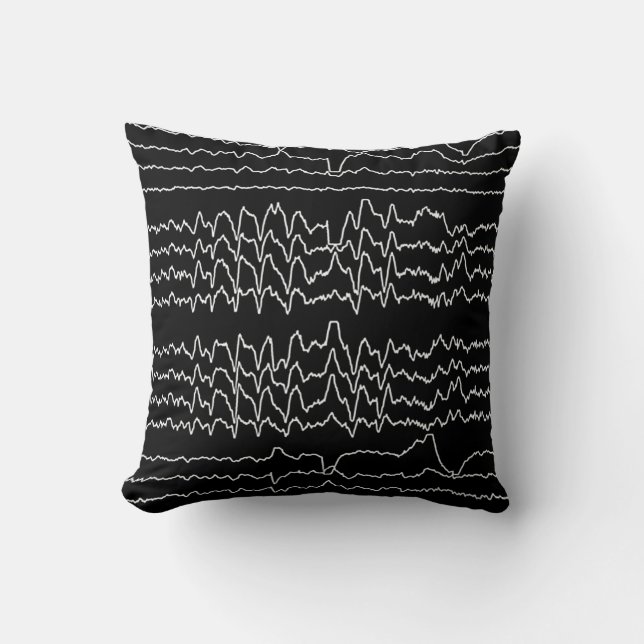 Coussin de vague de sommeil de rem (noir) (Recto)