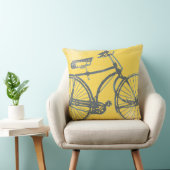 Coussin de vélo jaune et blanc (Chaise)