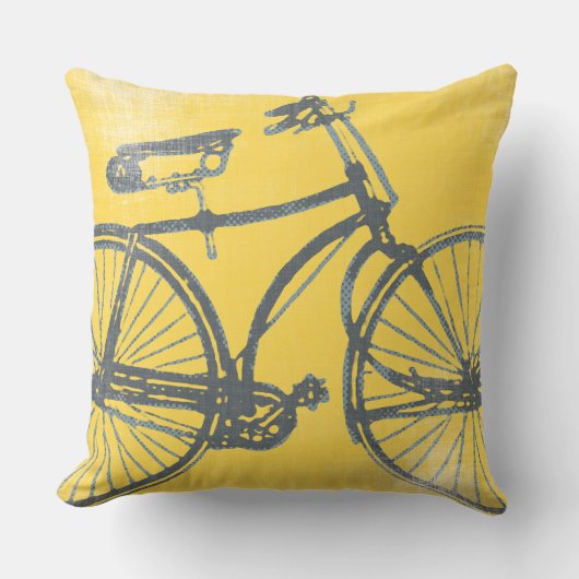 Coussin de vélo jaune et blanc (Recto)