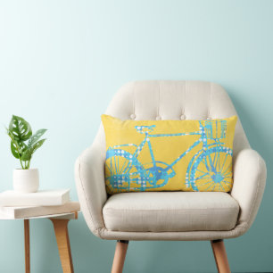 Coussin de vélo jaune et blanc
