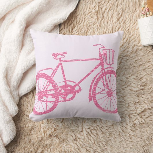 Coussin de vélo rose et blanc (Couverture)