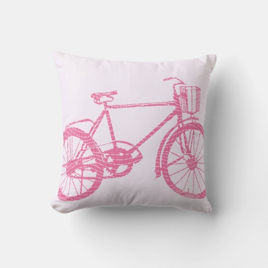 Coussin de vélo rose et blanc (Recto)
