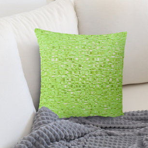 Coussin de verre Abstrait vert citron
