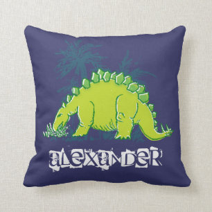 Coussin de vert bleu de Stegosaurus de dinosaure