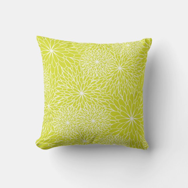 Coussin de vert de chaux de chrysanthème (Recto)