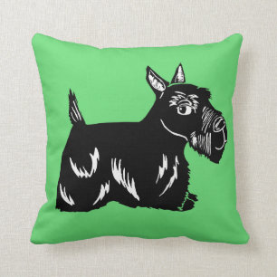 Coussin de vert de chien de Terrier d'écossais