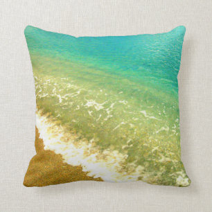 Coussin de vert de Seafoam de ressac