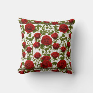 Coussin de vigne gothique Rose - Élégance florale