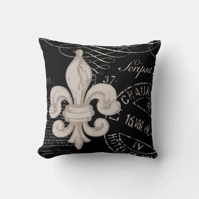 Coussin de Vintage Fleur de Lis… (Recto)