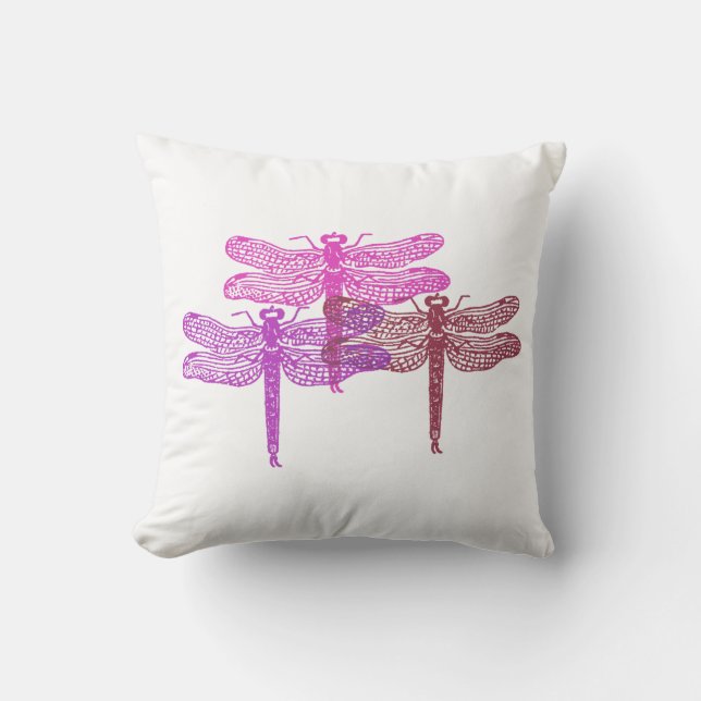 Coussin de Violettes de libellules (Recto)